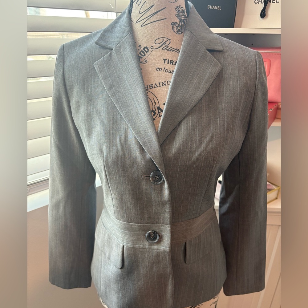 Ann Taylor LOFT Gray Blazer Set